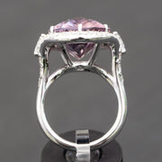 Lili- 20.00 ct oval Amethyst ring with 1.40 catat natural diamonds
