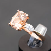 morganite diamond ring