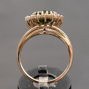Holly - 2.73 carat natural green tourmaline ring with 0.83 natural diamonds