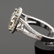 Louise - 4.21 carat natural amethyst ring with 0.55 carat natural diamonds
