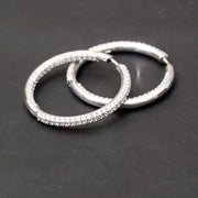 3.8 carat Diamond Hoop Earrings