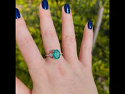 Aria - anillo de esmeralda natural de 2.81 quilates con diamantes naturales de 0.50 quilates