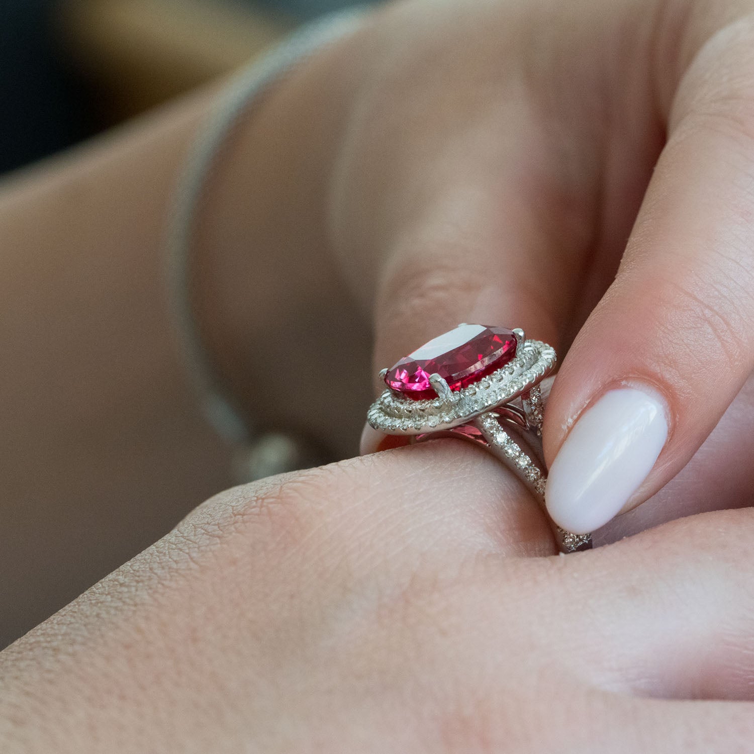 Red Diamond Engagement Ring