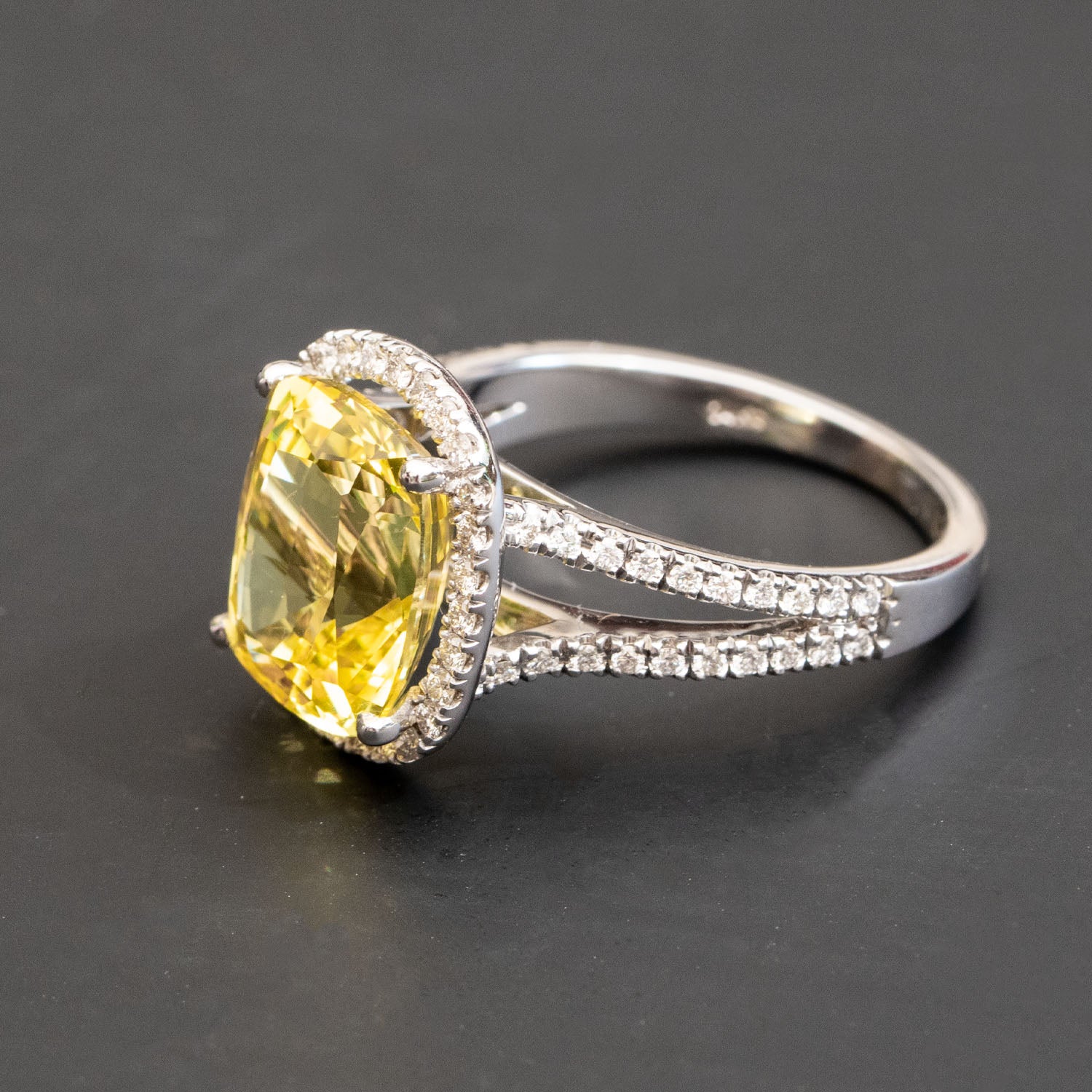 Gabriella Kiss Oval Faceted Yellow Sapphire Ring | Quadrum Gallery