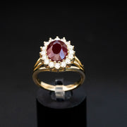 Phoenix - anillo de rubí natural de 3.40 quilates con diamantes naturales de 0.77 quilates