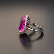 large pink sapphire ring