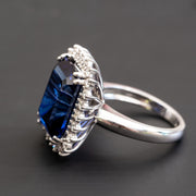 Karina - 17.00 carat sapphire ring with 1.05 carat natural diamonds