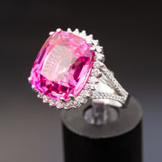 gran anillo de zafiro rosa