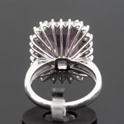 Katriane - 10.28 carat natural purple amethyst ring with 1.36 carat natural diamonds