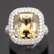 Alethea -8.40 carat Tourmaline ring with 1.85 carat natural diamonds D VVS