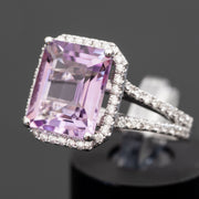 Joanna - 5.30 carat natural Amethyst ring with 0.65 carat natural diamonds