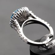 Harriett - anillo de topacio suizo natural de 4.28 quilates con diamantes naturales de 1.62 quilates