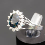 Denise - 2.11 carat natural bi color sapphire ring with 0.42 carat natural diamonds