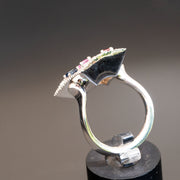 Marceline - natural color sapphire diamond ring