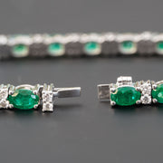 Emerald diamond bracelet for her
