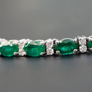 Emerald diamond bracelet for women