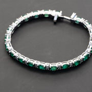 Emerald bracelet white gold