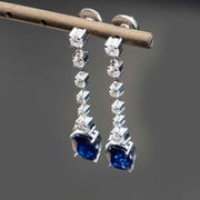 royal blue sapphire earrings drop earrings