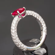 2.00 carat natural ruby ring