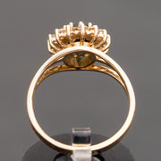 Élise- 1.57 carat natural green tourmaline ring with 0.50 natural diamonds