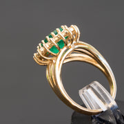 Artemis - 2.54 carat natural emerald ring with 0.68 carat natural diamonds