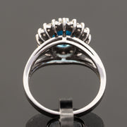 Iva - anillo de topacio suizo natural de 3.29 quilates con diamantes naturales de 0.70 quilates