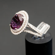 Alexa - 6.00 ct oval sapphire Alexandrite ring with 1.00 carat natural diamonds