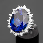 blue sapphire diamond  ring