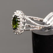 oval tourmaline engagement ring