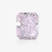 Anillo de diamante rosa con forma de esmeralda de diamante rosa