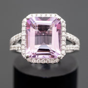 Joanna - 5.30 carat natural Amethyst ring with 0.65 carat natural diamonds