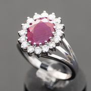 Lizette - 3.40 carat natural ruby ring with 0.85 carat natural diamonds