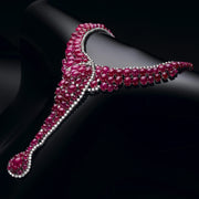Jubileo - Collar de rubíes naturales de Birmania de 291 quilates con diamante natural de 17.00 quilates