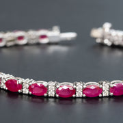 Milani - Bracelet rubis naturel 10.00 carats avec diamants naturels 1.30 carat DF VS