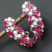 ruby diamond earrings for womens