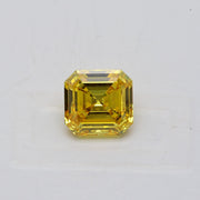 1.43 carat saffron diamond vivd Orangey Yellow Asscher cut