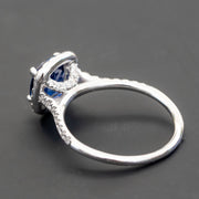 Elena - 1.80 carat sapphire ring with 0.40 carat natural diamonds