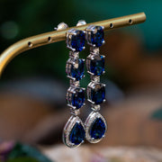 long sapphire diamond earrings