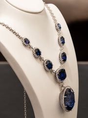 diamond and sapphire statement necklace for her