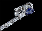 Katherine - 6.62 carat natural sapphire earrings with 1.85 carat natural diamonds