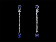 Katherine - 6.62 carat natural sapphire earrings with 1.85 carat natural diamonds