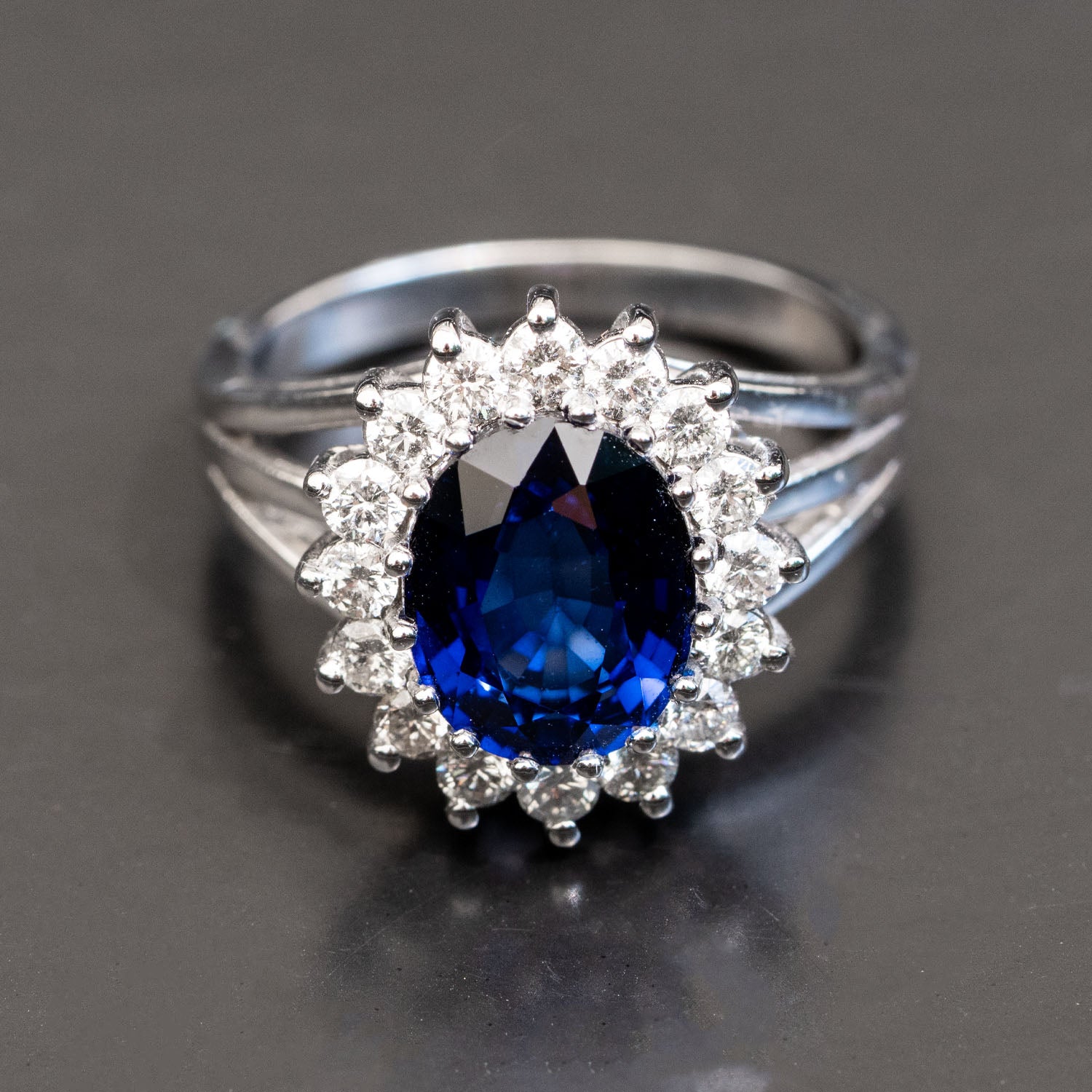3.00 carat sapphire engagement ring, Princess Diana sapphire ring ...