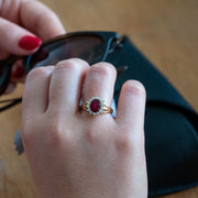 ruby engagement ring yellow gold