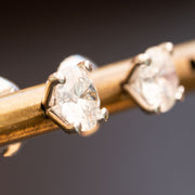 1.00 carat natural diamond earrings, Color F, Clarity SI1