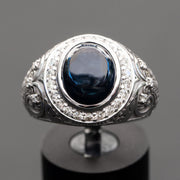 natural star sapphire ring for him