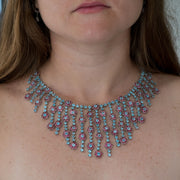 Nova - Collar llamativo - Turmalina natural de 90 quilates, Topacio azul de 80 quilates