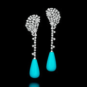 dangle turquoise earrings with diamond