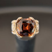 vintage tourmaline diamond ring yellow gold