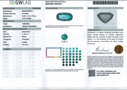 Tourmaline bleu verdâtre 16.44 carats - Certificat GW