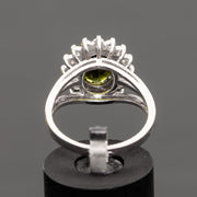 Sylvan - 2.00 carat natural green tourmaline ring with 0.66 natural diamonds